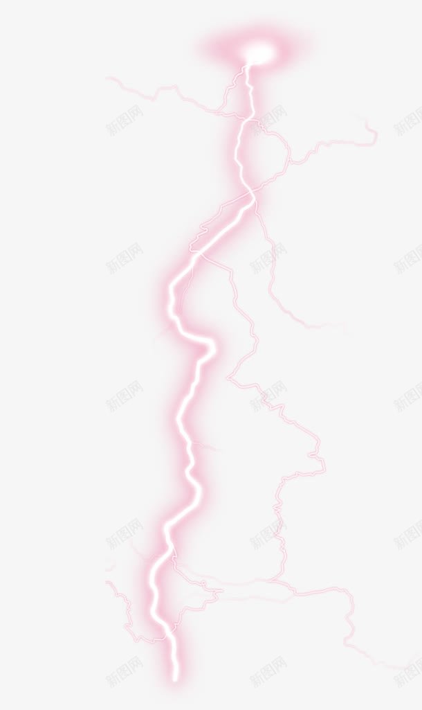 逼真闪电打雷png免抠素材_新图网 https://ixintu.com 天空 闪电 雷电