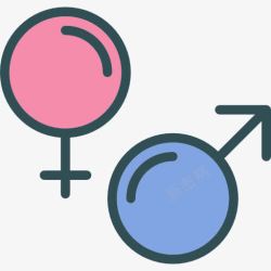 女孩femenine性别图标高清图片