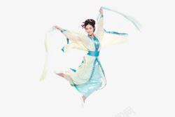 跳起来的女人古典舞蹈高清图片