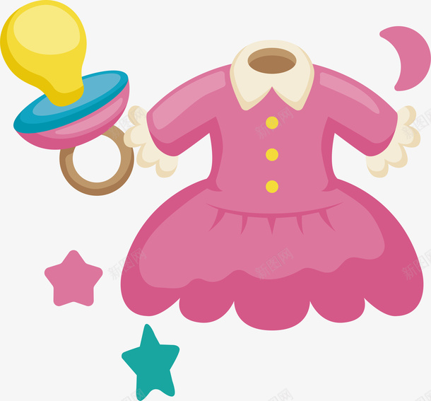 奶嘴连衣裙卡通可爱婴儿用品矢量图ai免抠素材_新图网 https://ixintu.com 乖孩子 可爱 奶嘴 奶嘴连衣裙卡通可爱婴儿用品设计素材免费下载 妈妈亲宝宝 婴儿广告 婴儿用品 婴儿睡觉 宝宝 母婴 粉红色 连衣裙 矢量图