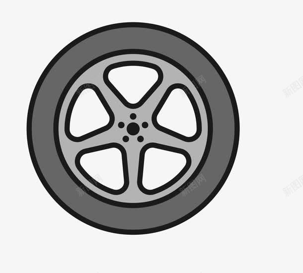 卡通汽车轮胎图标png_新图网 https://ixintu.com 加油 图标 工具 汽车轮胎 汽车配件 灰色 零件