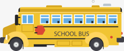 黄色高尔夫球车开学季黄色学校巴士车高清图片