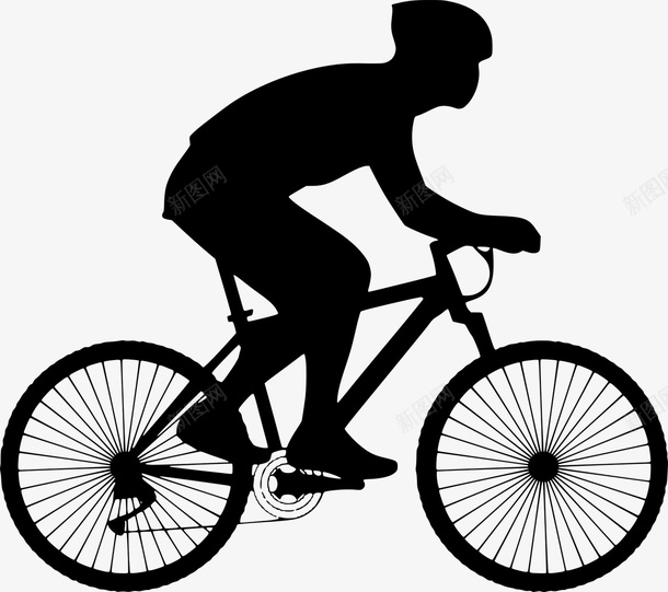 黑色剪纸运动骑行者图标png_新图网 https://ixintu.com 人物 健康 剪纸 手绘 自行车 运动 骑行 黑色