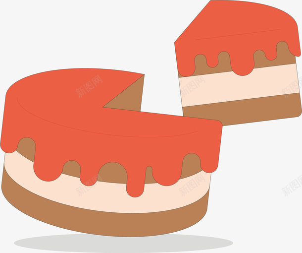 少一半的蛋糕矢量图ai免抠素材_新图网 https://ixintu.com 奶油 好吃 小块蛋糕 快餐 松软 矢量图 蛋糕 零食 面包