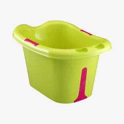 绿色的桶果绿色宝宝洗澡桶高清图片