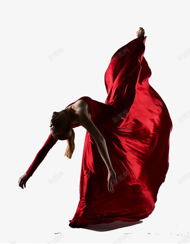 跳舞的人物png免抠素材_新图网 https://ixintu.com 人物 穿红色长裙的女子 跳舞的女子