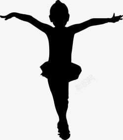 手绘拉丁舞儿童拉丁舞跳舞剪影高清图片