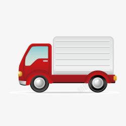 红色小型小型运货车高清图片