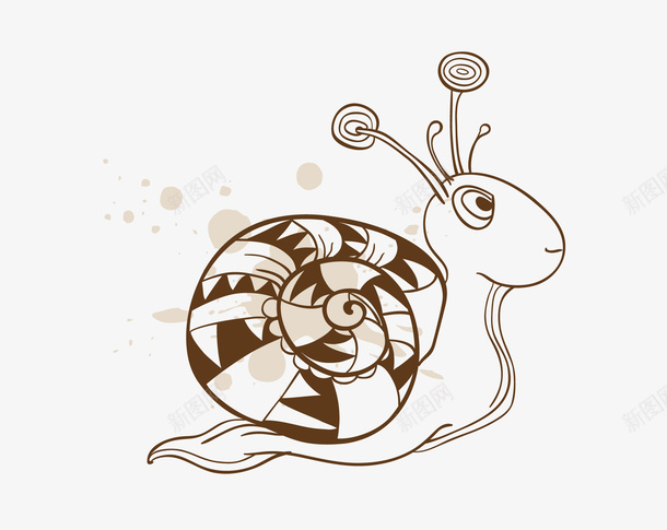 动物蜗牛png免抠素材_新图网 https://ixintu.com 动物 动物png 卡通动物 矢量动物装饰 简洁动物 线稿动物