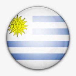 Uruguay国旗对乌拉圭世界标志图标高清图片