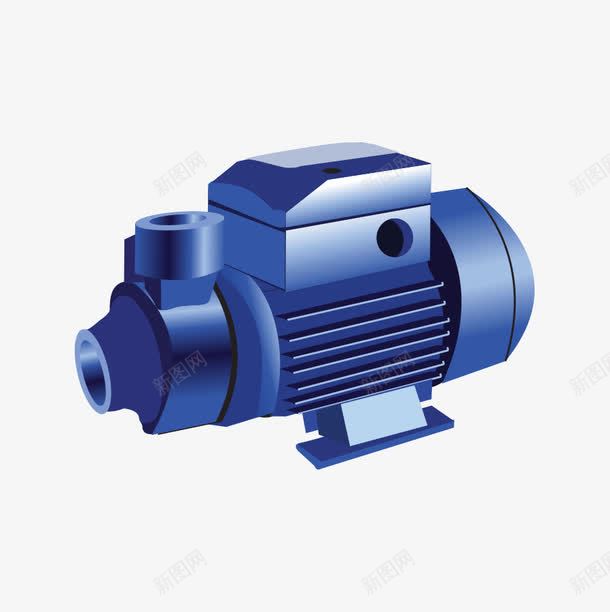 水泵模型png免抠素材_新图网 https://ixintu.com 3D 建模 水泵 源文件 蓝色