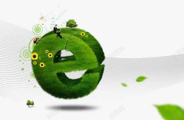 互联网绿色草地质感E图标png_新图网 https://ixintu.com E图标 互联网 互联网大数据 全球时代 数据 绿色草地质感E 网络