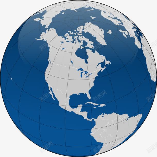 地球平面图png免抠素材_新图网 https://ixintu.com 地图 地球 经纬线