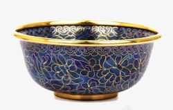 金色的碗特色传统工艺景泰蓝金丝碗高清图片