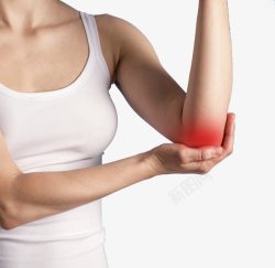 女性肘关节疼痛素材