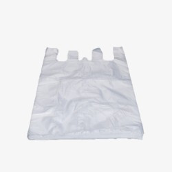 服装塑料白色手提袋产品实物白色塑料袋高清图片
