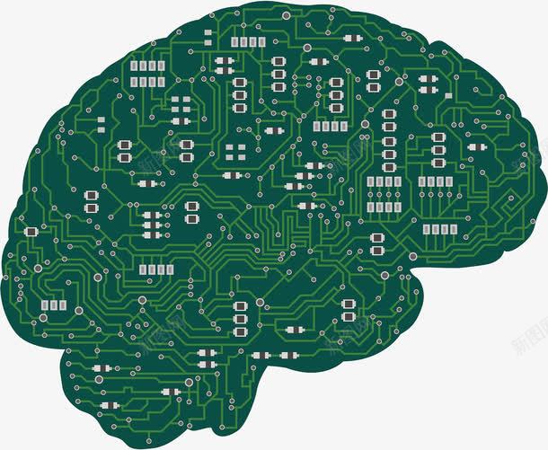人工智能大脑png免抠素材_新图网 https://ixintu.com 人工智能 大脑 电子数据 集成电路板