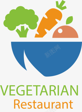 蔬菜中式餐饮logo矢量图图标图标