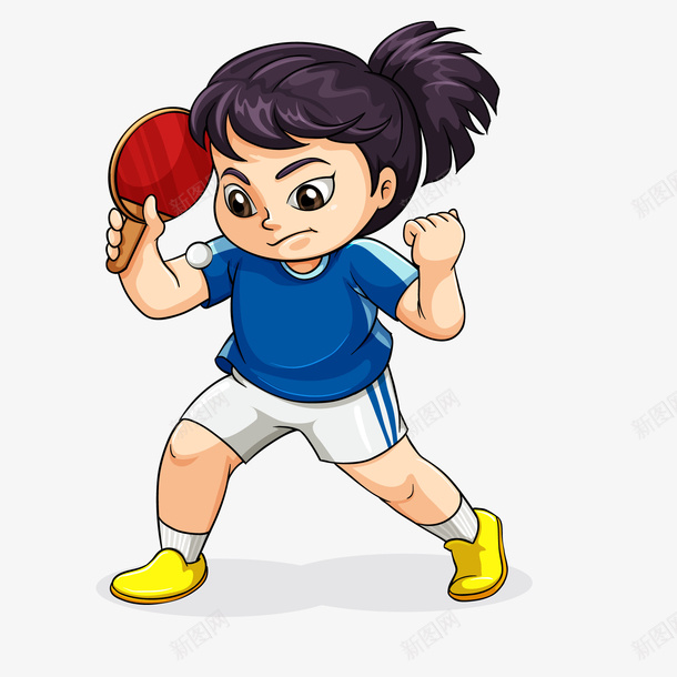 卡通乒乓球运动png免抠素材_新图网 https://ixintu.com 乒乓球 人物设计 国球 手绘 运动 运动员