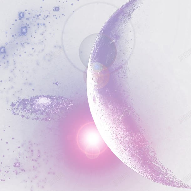 紫色月球png免抠素材_新图网 https://ixintu.com 发光 星球 月亮 月球虚影 炫光 紫色月球