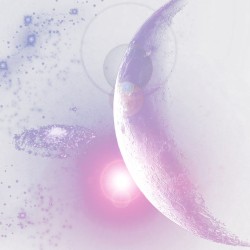 人物虚影紫色月球高清图片