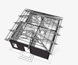 钢结构建筑钢结构框架的房屋高清图片