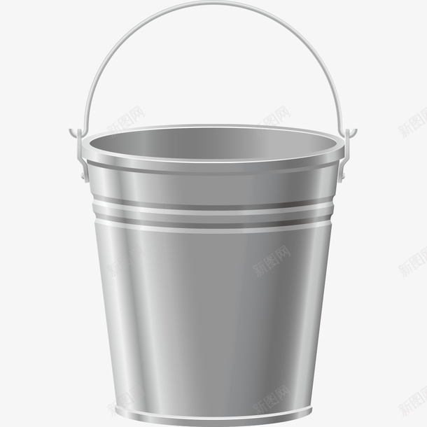 不锈钢水桶png免抠素材_新图网 https://ixintu.com 不锈钢 五金 提水桶 桶具 水桶