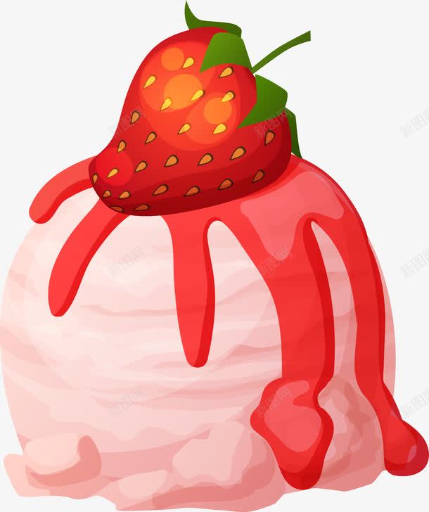 精美冰淇淋雪球png免抠素材_新图网 https://ixintu.com 冰淇淋 精美 草莓 雪球