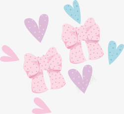 粉色头发小可爱粉色可爱蝴蝶结矢量图高清图片
