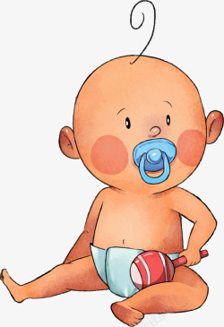 纸尿裤海报banner卡通母婴连锁的人物装饰矢量图高清图片