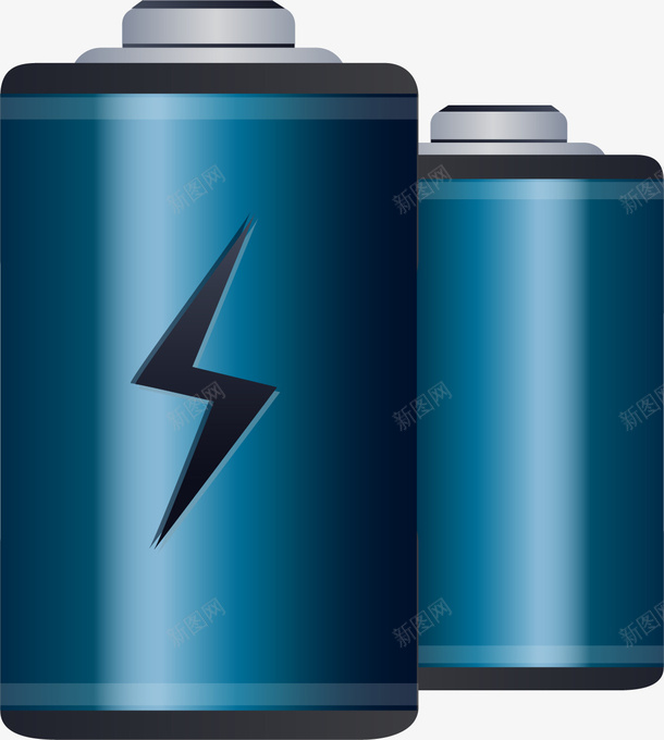 蓝色电池矢量图ai免抠素材_新图网 https://ixintu.com 充电电池 大电池 电池 电量 蓝色 锂电 锂电池 矢量图