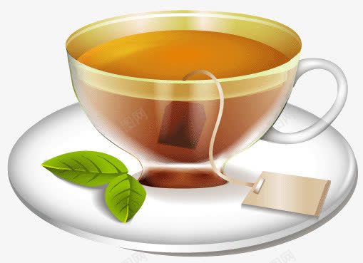 精美红茶和茶具png免抠素材_新图网 https://ixintu.com 托盘 玻璃茶杯 茶叶 茶叶包