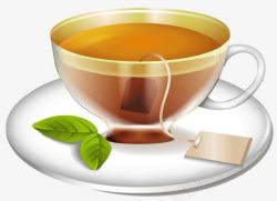 托盘茶杯精美红茶和茶具高清图片