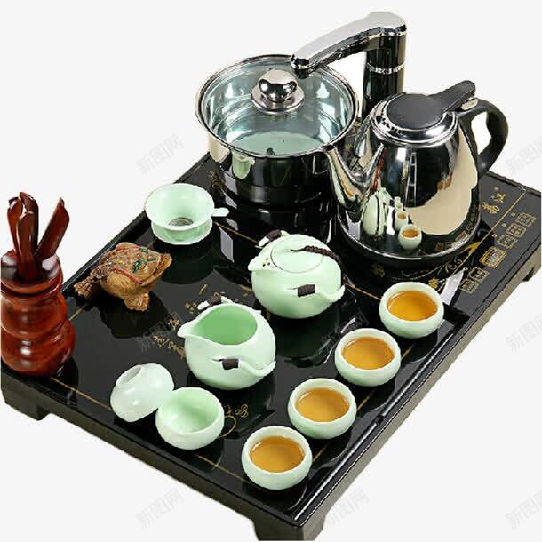 一套茶具png免抠素材_新图网 https://ixintu.com 茶具 茶壶 茶座 茶杯 茶桌