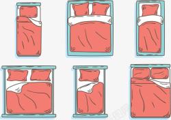 床单被罩套件红色床上用品高清图片