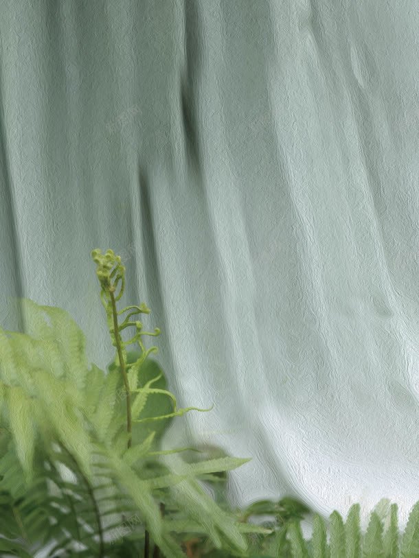 灰色布匹绿色植物jpg设计背景_新图网 https://ixintu.com 布匹 灰色 绿色植物