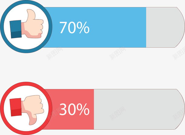 红色蓝色支持投票矢量图ai免抠素材_新图网 https://ixintu.com 反对 投票 投票率 矢量png 红蓝色 赞成 矢量图