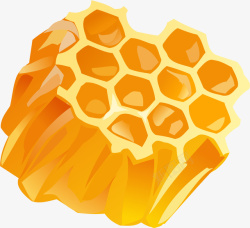 金黄蜂蜜手绘蜂巢高清图片