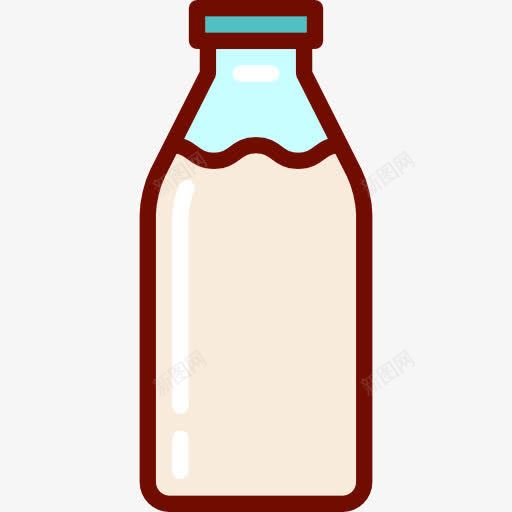 牛奶瓶图标png_新图网 https://ixintu.com 咖啡 牛奶 牛奶瓶 食品 饮料