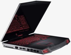 黑屏红光外星人电脑高清图片