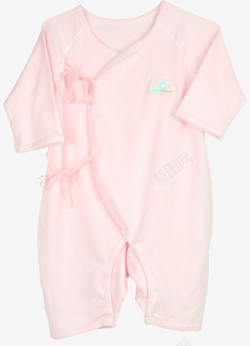 连体内衣粉色秋季婴儿长袖和尚服薄内衣高清图片