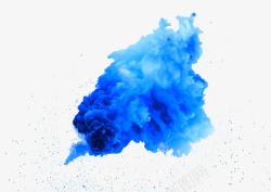 悬浮物蓝色爆炸粉尘高清图片