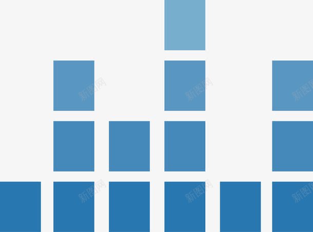 蓝色小方块条形图png免抠素材_新图网 https://ixintu.com 上升 商务 科技 箭头涨价 股票 走势图 走向 走线 金融信息图表