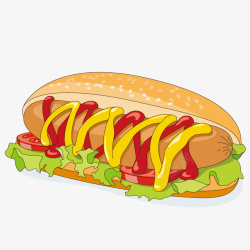 汉堡菜单热狗汉堡食物高清图片
