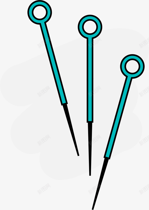 绿色卡通扁平针灸png免抠素材_新图网 https://ixintu.com SPA 护肤 绿色银针 美丽 美妆 美容院 针灸 针灸按摩 针灸疗法