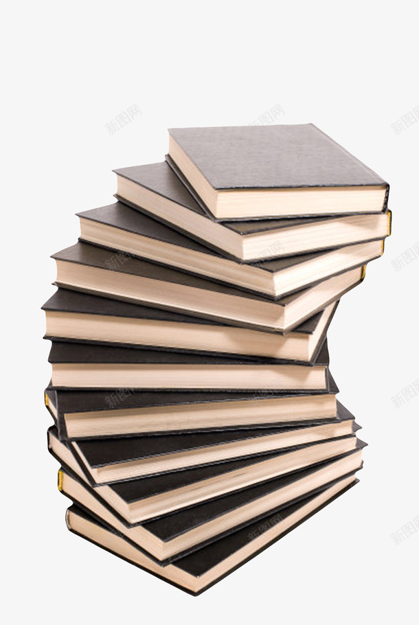 黑色较新旋转堆起来的书实物png免抠素材_新图网 https://ixintu.com 不一样 不同 书本 书籍 加厚 堆叠 堆叠效果 堆起来的书 学习 学校 层叠 效果 教科书 旋转 智慧 知识 纸 螺旋 阅读