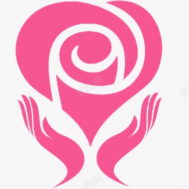 粉色手势logo图标图标