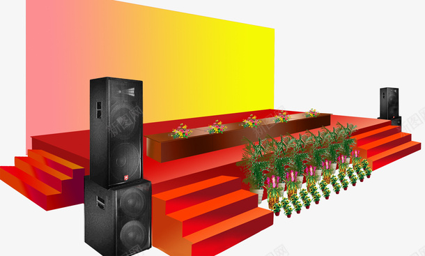 国庆公司活动舞台大屏幕音响花篮png免抠素材_新图网 https://ixintu.com 公司活动 发布会 国庆公司活动舞台大屏幕音响花篮讲台免费下载 大舞台 舞台 舞台大屏幕 花篮 讲台 音响