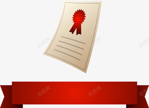 红色毕业标题框png免抠素材_新图网 https://ixintu.com 毕业啦 毕业证书 矢量素材 红色标题框 资格证明