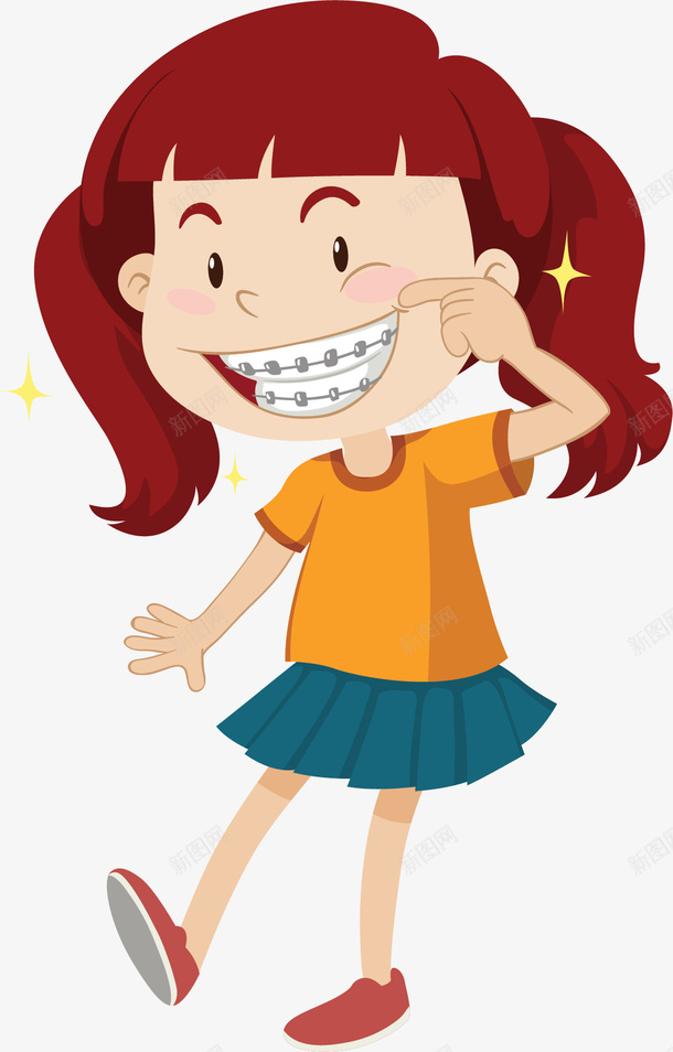 卡通带牙套png免抠素材_新图网 https://ixintu.com PNG图 PNG图下载 人物插图 创意卡通 卡通 卡通插图 带牙套 插图 整牙